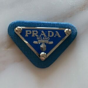 Vintage PRADA classic blue triangle charm